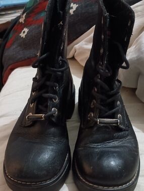 Harley-Davidson Black Lace-Up Women's Boots